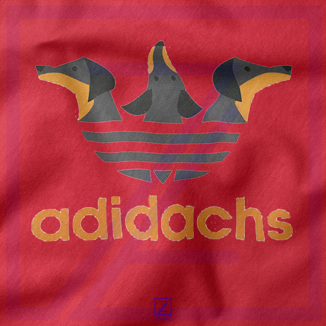 Dachshund Adidachs closeup Tank Top - Adidas Parody