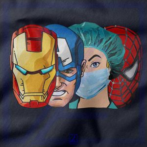 Female Nurse Heroes closeup Hoodie - Nurses Marvel Characters