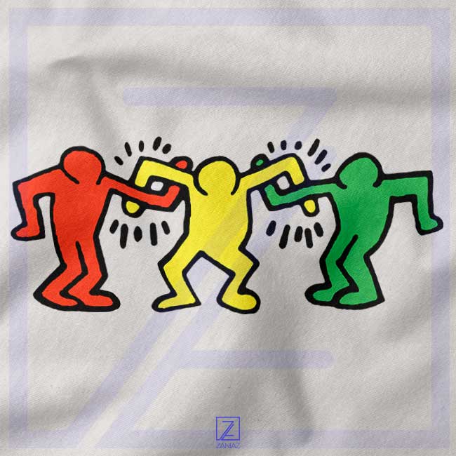Keith Haring Friends closeup Hoodie - American Artist
