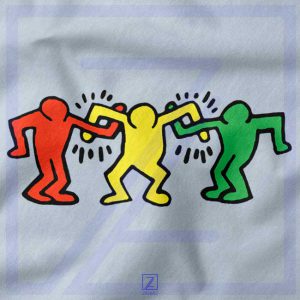 Keith Haring Friends closeup Sweatshirt - American Artist