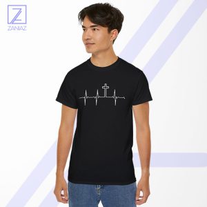 My Heartbeat Is The Cross Tshirt - Christian Sayings