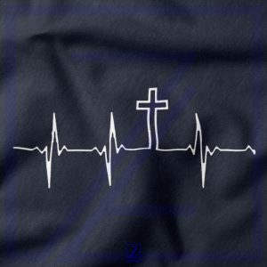 My Heartbeat Is The Cross closeup Sweatshirt - Christian Sayings