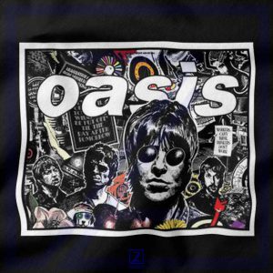 Oasis Band Collage closeup Hoodie - English Music