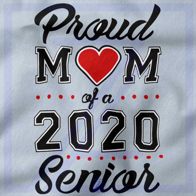 Proud Mom of a 2020 Senior closeup Tshirt - Mother's Day