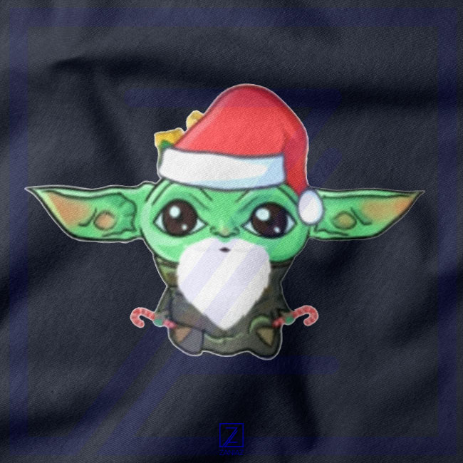 Santa Baby Yoda closeup Sweatshirt - Christmas Mandalorian