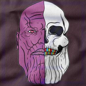 Thanos Face Half Skull closeup Tshirt - Supervillain