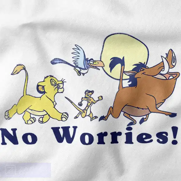 Retro Sunset Lion No Worries Graphic Apparel