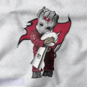 Baby Groot Wearing Tampa Bay Buccaneers Gear Merch