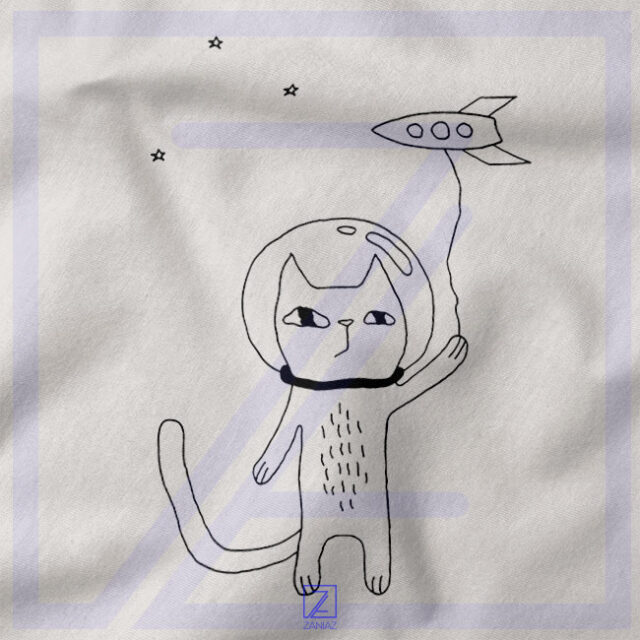Retro Space Cat Astronaut Galaxy Funny Graphic Tee
