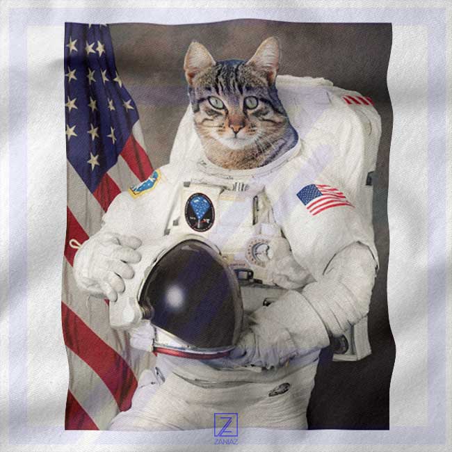 Astronaut Cat Floating in Space Cute Sci-Fi T-Shirt