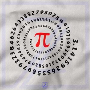 Hypnotic Pi Spiral Math Nerd Graphic T-Shirt