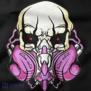 Edgy Skull Gas Mask Post-Apocalyptic Graphic Tee