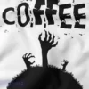 Funny Zombie Drinking Coffee Graphic Merch