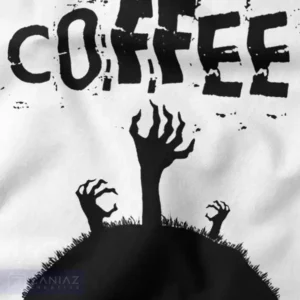 Funny Zombie Drinking Coffee Graphic Merch