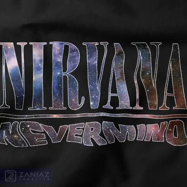 Nirvana Nevermind Nebula Space Grunge Graphic Tee
