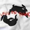 Love On Tour Rabbits Cute Retro Concert Graphic Tee