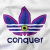Conquer Logo Parody Funny Retro Meme Graphic Tee